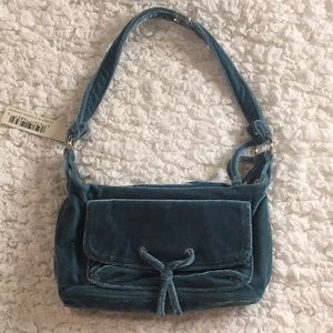 Turquoise Velvet Purse